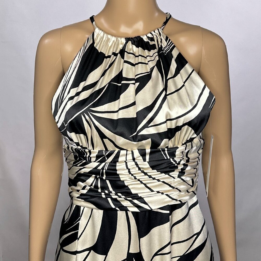 NWT Maggy London | Black Ivory Halter Dress | Size 4‎